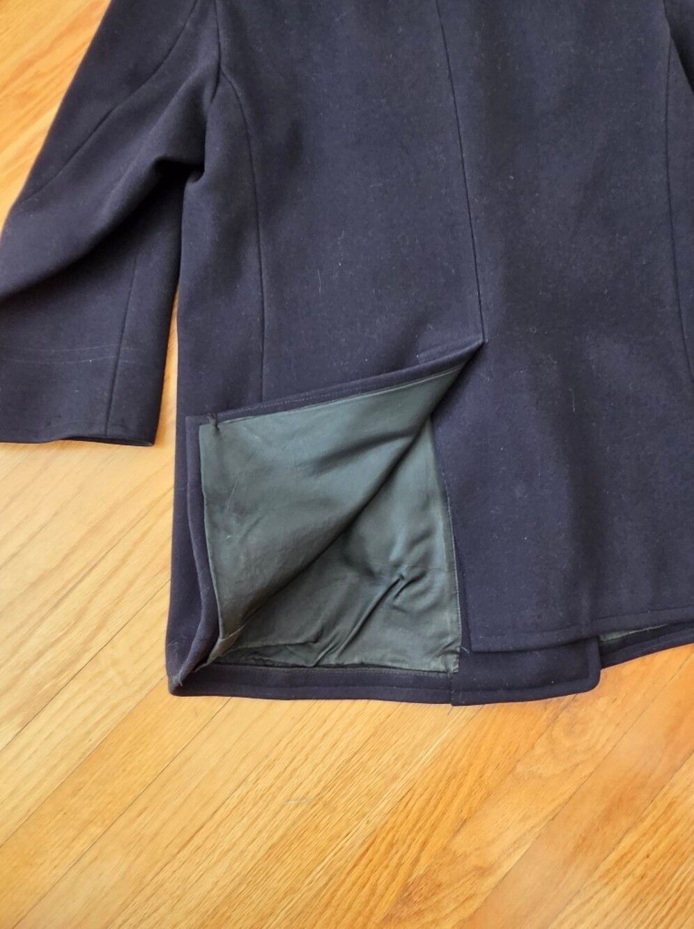 Vintage 1950s US Navy Peacoat Naval Clothing Depot Wool Double Breasted Coat S/S - Picture 9 of 15